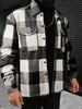 Manfinity Homme Men Buffalo Plaid Print Flap Pocket Coat