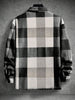 Manfinity Homme Men Buffalo Plaid Print Flap Pocket Coat