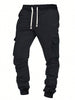 3Pcs/Set Spring and Autumn New Casual Sportswear Men'S Drawstring Waist Cargo Pants