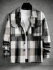 Manfinity Homme Men Buffalo Plaid Print Flap Pocket Coat