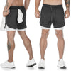 Man Jogging Sportswear Mens 2 in 1 Beach Sport Shorts Quick Drying Running Shorts Workout Gym Exercise Shorts Fitness Sweatpants