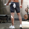 Man Jogging Sportswear Mens 2 in 1 Beach Sport Shorts Quick Drying Running Shorts Workout Gym Exercise Shorts Fitness Sweatpants