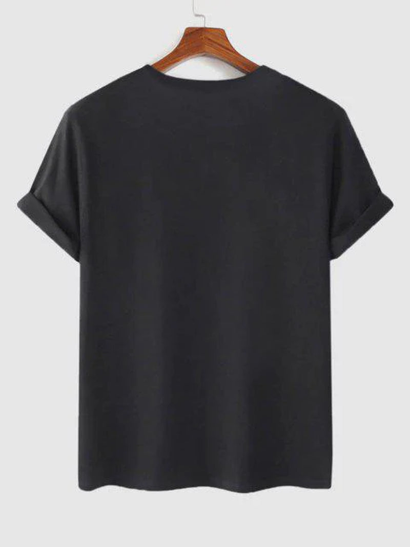 Mens Premium Cotton Printed T-Shirt - GRMPR44 - Black